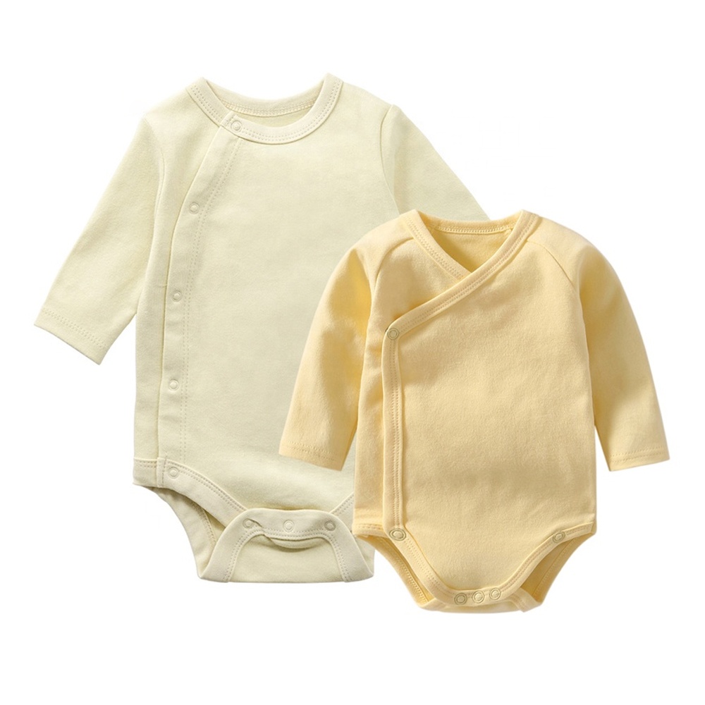 Оптовая продажа с фабрики, Детский комбинезон-кимоно из органического хлопка обычного цвета на заказ