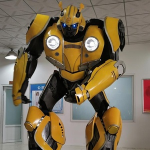 2.7 M Tall Function Material Realistic Human Wearing Robot Costumes