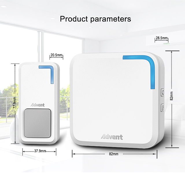 Беспроводной дверной звонок в комплекте водонепроницаемый 200 м штепсельный приемник без батареи свободный звонок Кнопка