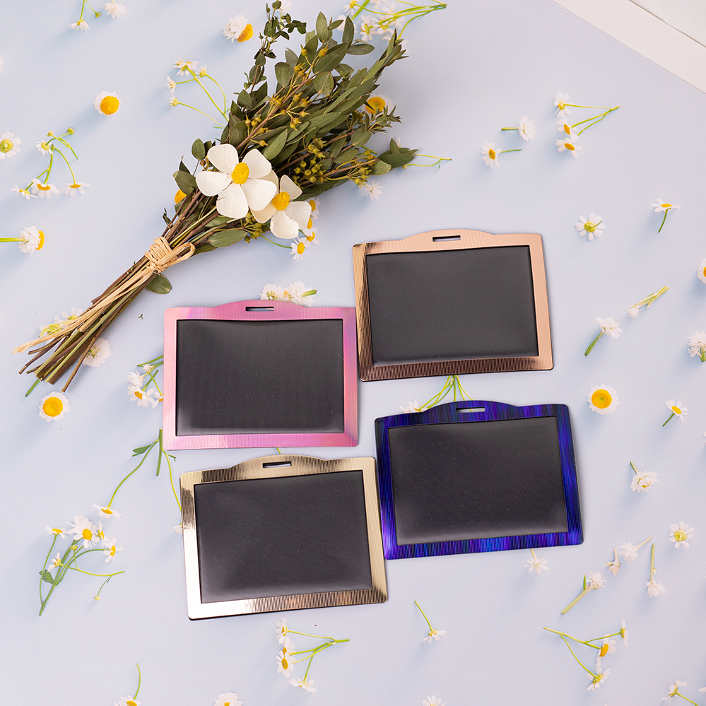 Карточка для вакцинации 4x3 дюйма, водонепроницаемая, яркая, блестящая, розовая, золотая, синяя, с записью, карточка для вакцины, протектор