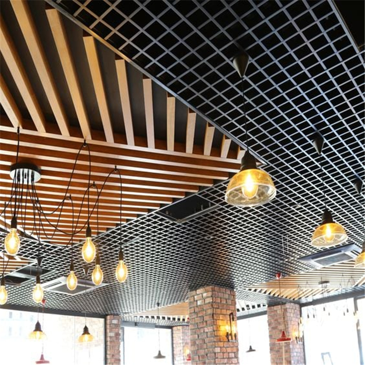 Restaurant False Ceiling Designs U Shape Wood Baffle Ceiling
