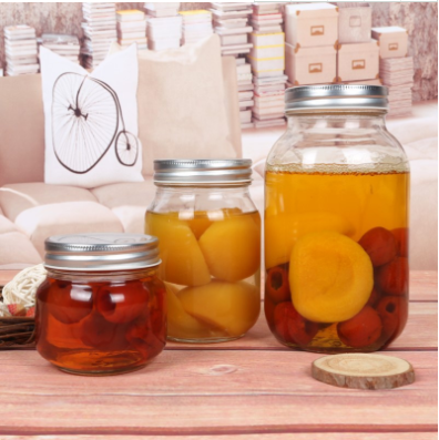 round shape honey glass jam jar food storage preserve honey glass jar Glass storage Jar