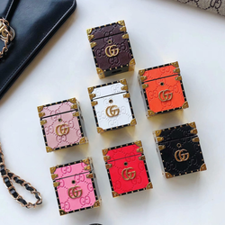 Marca de luxo Caixa De Bagagem para pod Ar Proteger Cobertura para Sem Fio Bluetooth Airpods i12 Saco Caso Com cadeia chaveiro