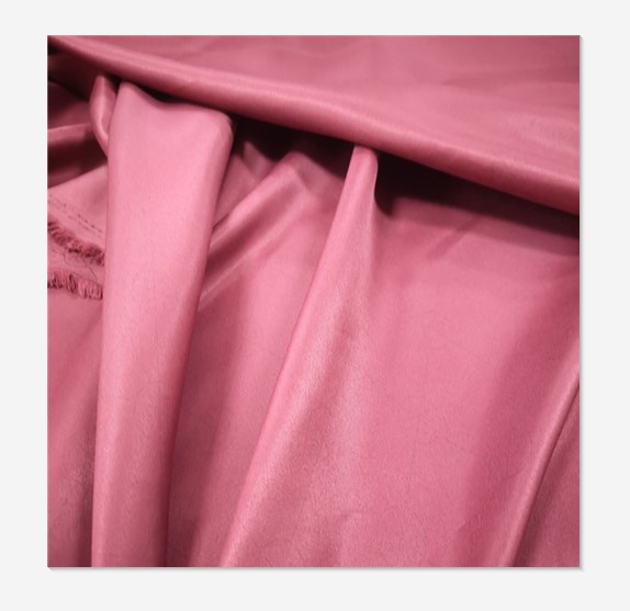 Red and black peach skin fabric used for suit lining / luggage lining / bag lining