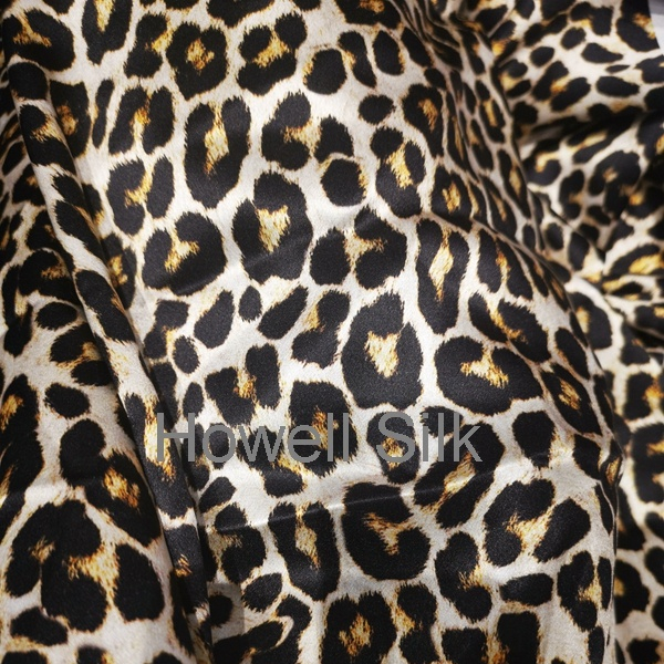 Леопардовый принт с животными 19 мм атласная ткань чистый креп сатин с принтом шелк visco выгореть прямо с фабрики в наличии