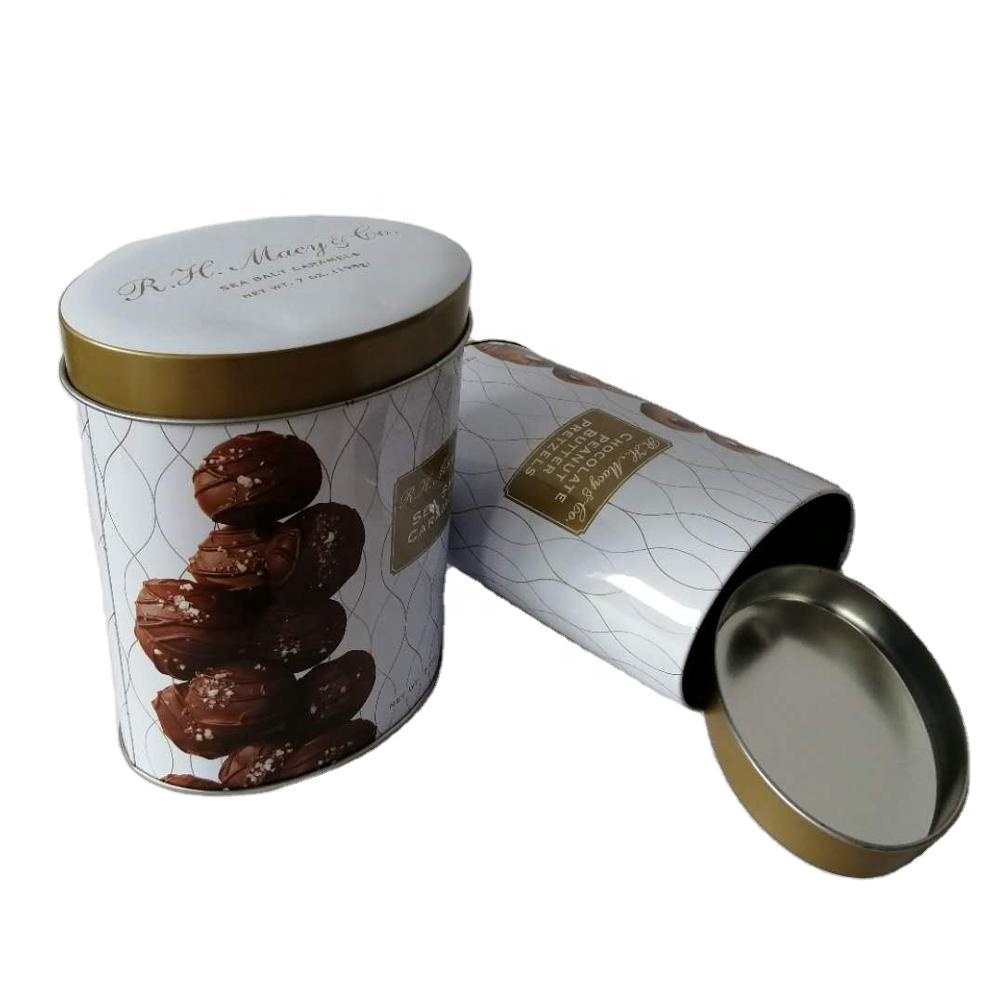 椭圆茶叶罐椭圆形巧克力可可罐头