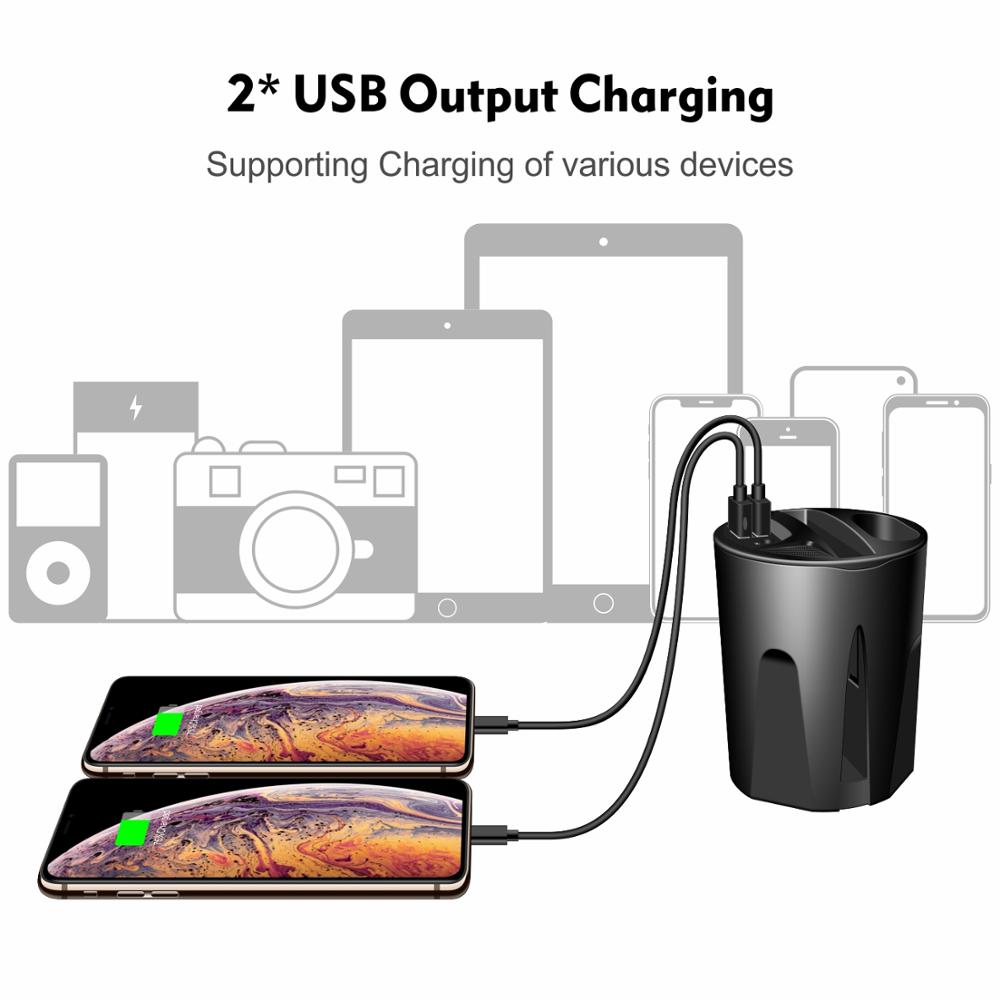 Быстрый автомобильный держатель телефона беспроводной зарядное устройство чашки