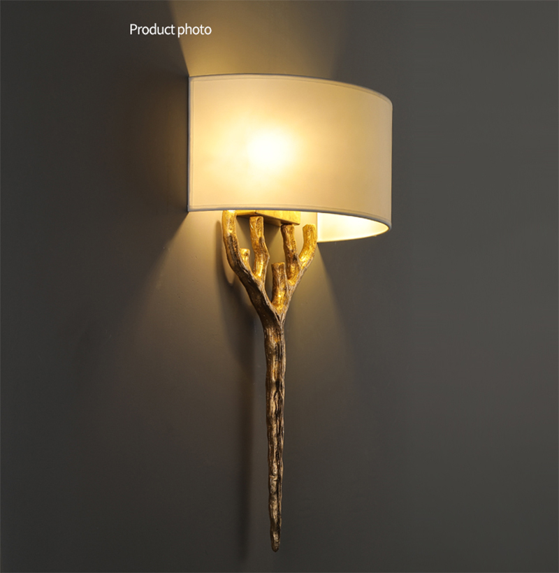 New Chinese Art Creative copper branch wall lamp