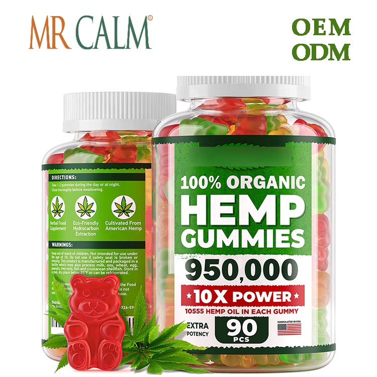 КБР Gummies частная этикетка фруктовый гумми медведь с КБР масло натуральные конопляные конфеты добавки для боли тревога стресс спокойное настроение