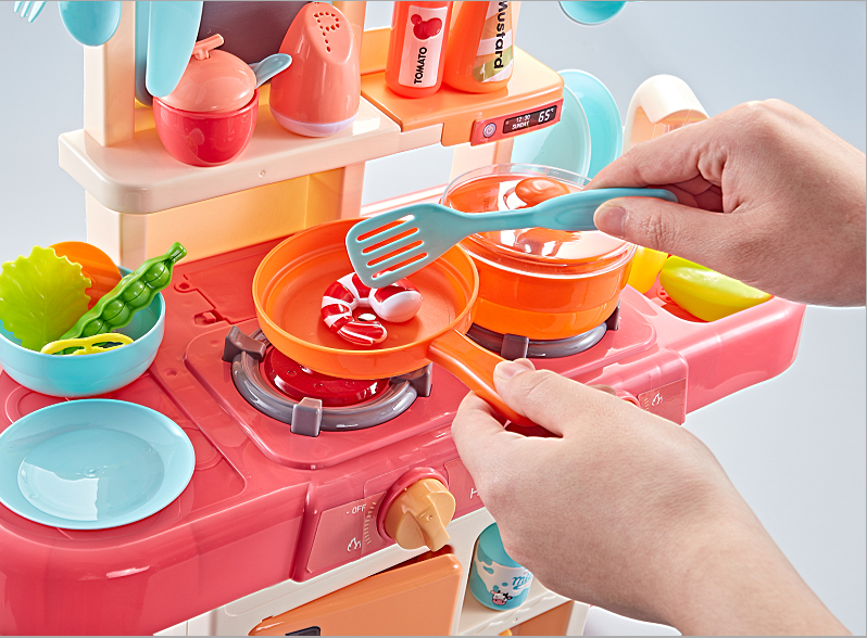 2019 热小厨师玩大豪华烹饪游戏玩具喷雾厨房为孩子设置