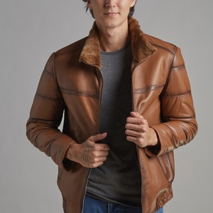 Fashionable Camel Leather Jacket For Comfort And Style Alibaba Com