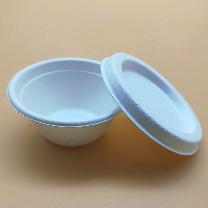 Одноразовая чашка Sugarcane Bagasse 55 мл с крышкой Compostable Mini Sauce Cup