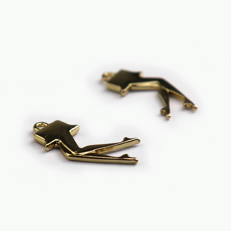 New projetado bonito perna de liga de zinco pingente