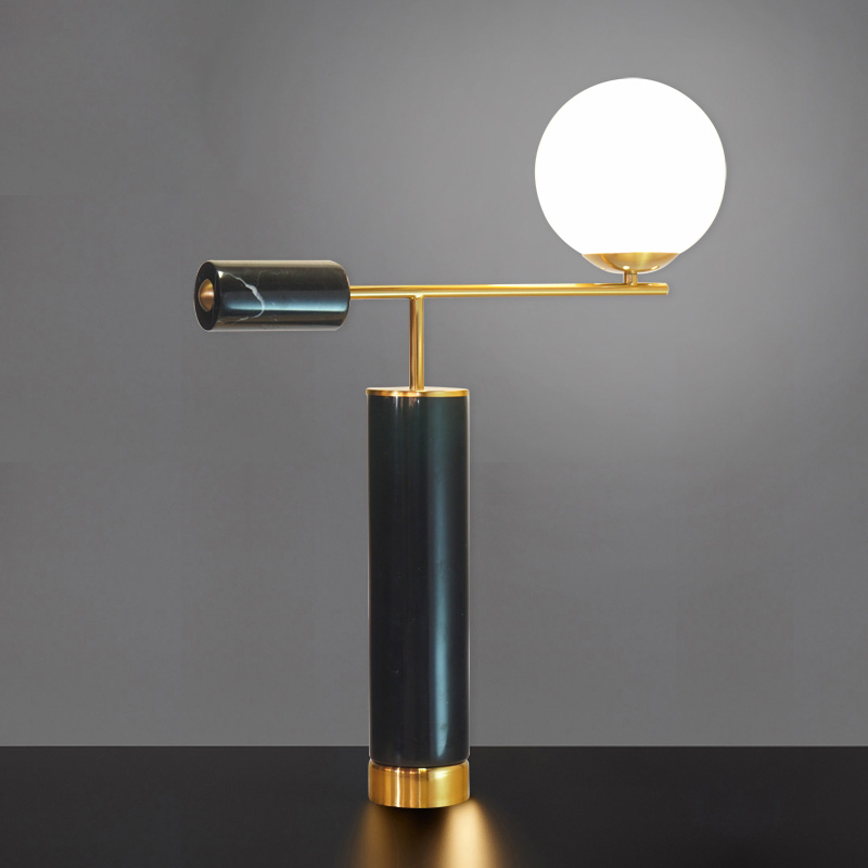 Postmodern personality marble table lamp living room bedroom hotel  table lamp