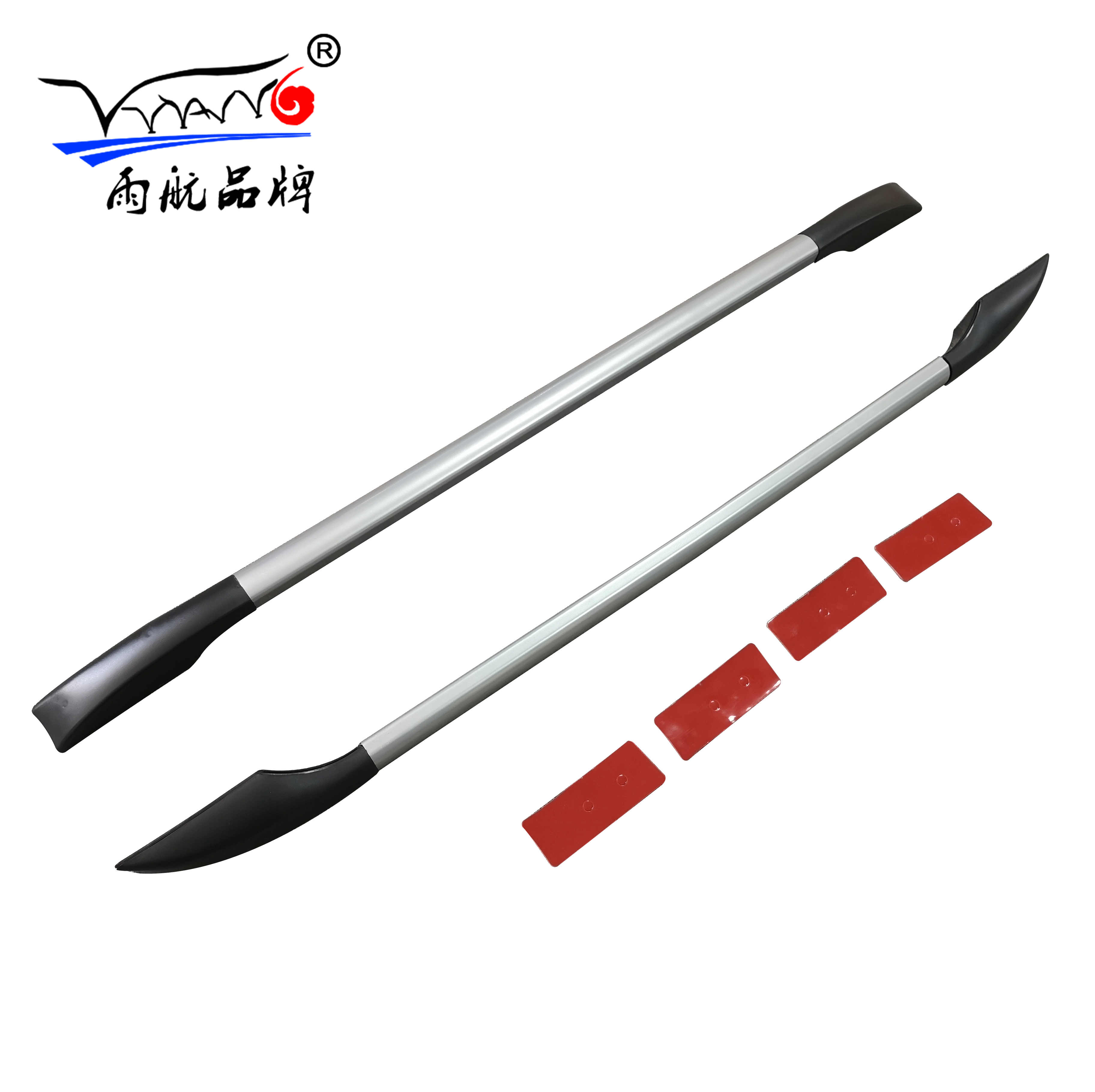 YH-C-144, высокое качество, алюминиевый сплав + ABS, Универсальные рельсы для крыши, багажник на крышу, багажная стойка, боковые рельсы, наклейка