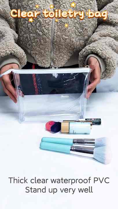 cheap travel clear pvc makeup bag quotes Stock Clear PVC Transparent Cheap Cosmetic Bag Travel Makeup Bag Kit