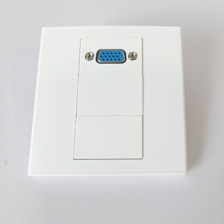 Angled VGA Wall Socket Wall Face Plate JBFP20 - Face Plate CN;ZHE CE ROHS ISO9001 White Telecommunication