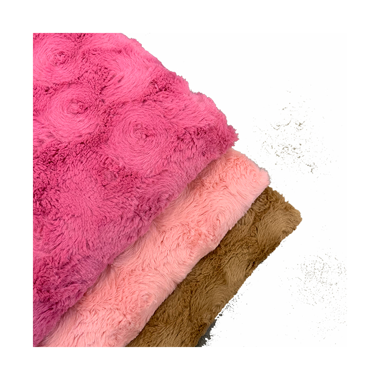 fluffy knitted polar fleece soft Faux Fur Fabric knitted 100% Polyester fur plush fabric New style