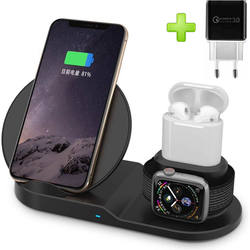 Carrinho do Carregador sem fio Qi Sem Fio do carregador 10w 3 15w Carregamento Rápido em 1 Estação de Carregamento para iPhone