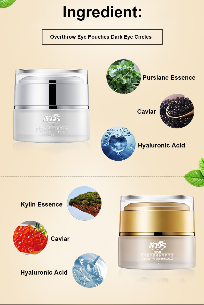 Factory New Desgin Promasks Brand Caviar Anti Aging Facial Eye Cream Care Set