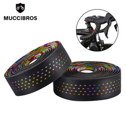 6 di colore Bici Da Strada Nastro Manubrio Da Corsa Maniglia Della Bici Bar Nastro Cinghia Antiscivolo Accessori Per Biciclette Riflettente Guidoline Con spina