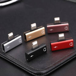 High quality 2 in 1 splitter adapter For iphone X 6 Headphone for iPhone Adapter with 2 output  Audio For Headphone And Charger