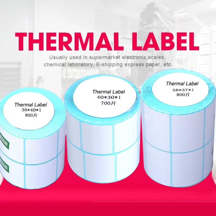 Transparent film BOPP Coated Self Adhesive Shipping Logistics Sticker Direct Thermal labels