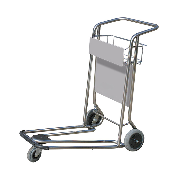 Высококачественная трехколесная тележка из нержавеющей стали для багажа в аэропорту