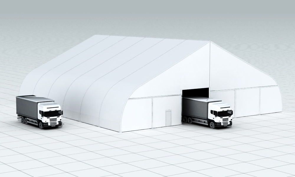 30x100m Curved Event Tent TFS Sandwich Panel Wall Giant Exhibition Hall