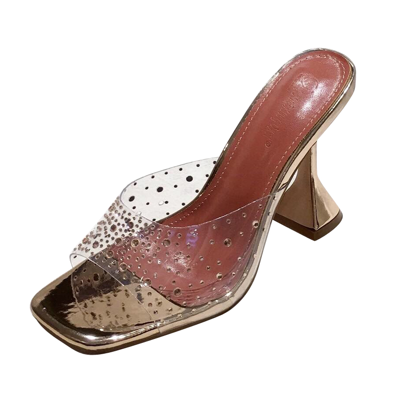 clear plastic shoes with rhinestones