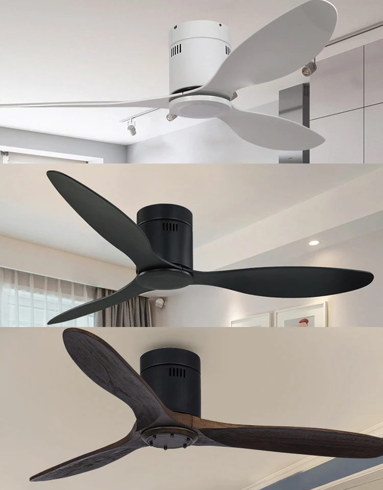 52 inch Low Floor Height Solid Wood Indoor Electric Decorative Ceiling Fan