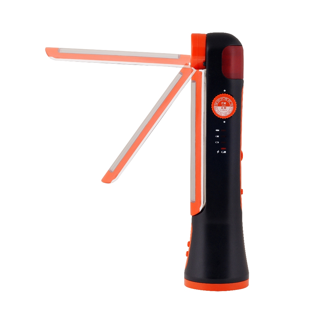 Солнечный перезаряжаемый FM/AM фонарь с тревогой SOS и зарядным устройством для смартфона windup LED аварийное освещение радио с мобильным зарядным устройством