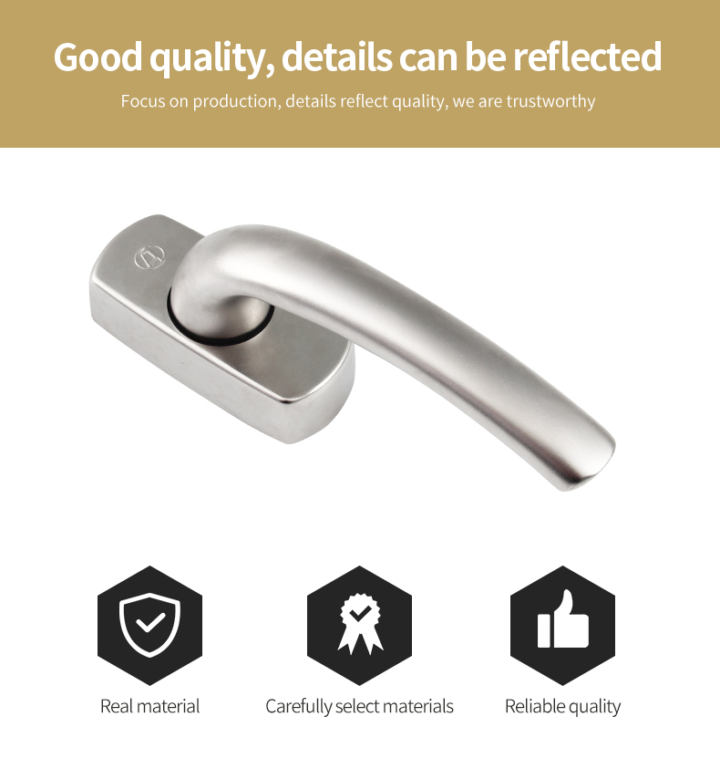 SS-04 Anti-theft aluminium Window Handle Modern European style Window Handles