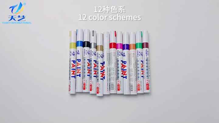 TOYO スノーマンマーカーペン 永続インク 6mm 幅 12本入り