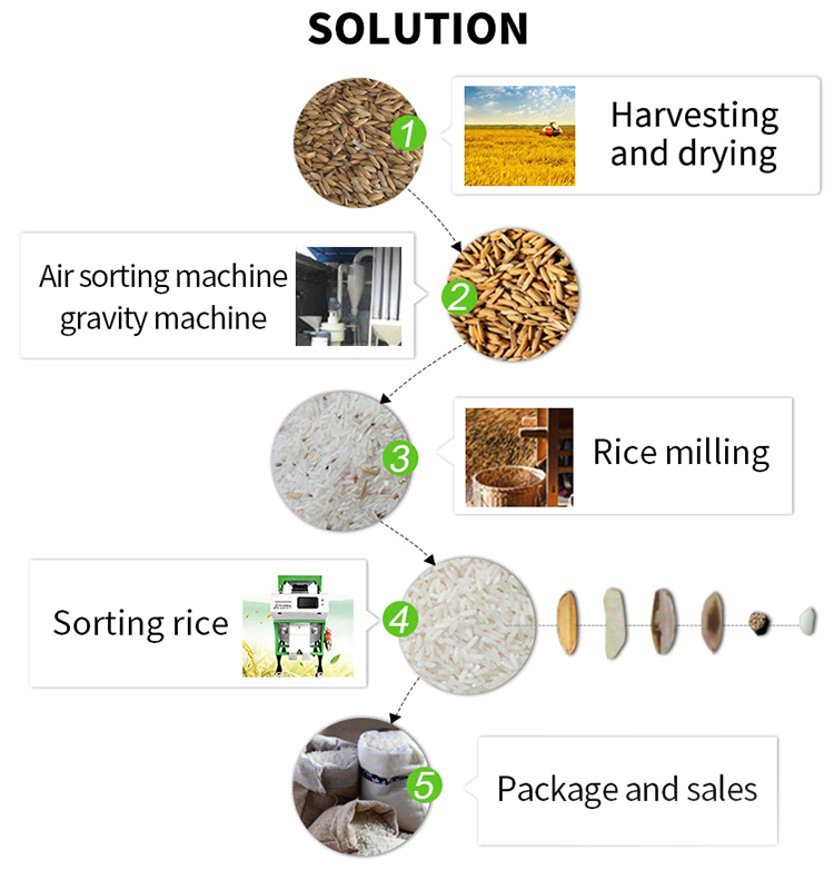 Hạt gạo Màu Sorter Máy trong Máy Làm Thực Phẩm Khác Máy Móc