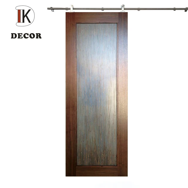 24/28/30/32 นิ้วเลือกได้ Lite Frosted Glass พร้อมฮาร์ดแวร์ไม้ภายใน Barn ประตู
