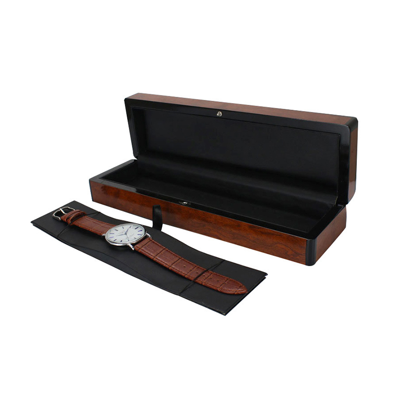 Forma de retângulo Slim Design de madeira Caixa de relógio