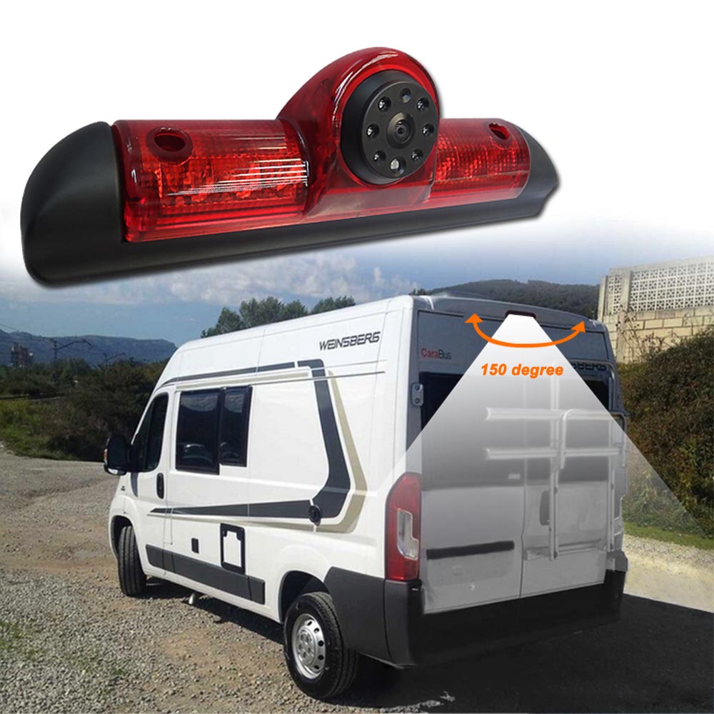 Freno Trasero Luz De Freno Cámara De Reversa Visión Nocturna de 170 ° Para Fiat Ducato Citroen