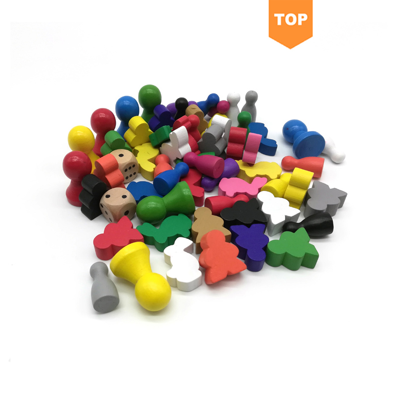 Оптовая продажа, настольные игры Tokens, деревянная игра Pawn, высококачественные пластиковые Pawns игральные кости, настольная игра