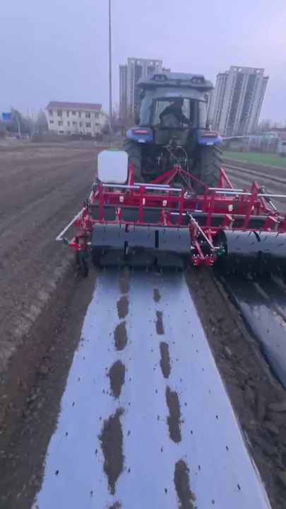 Farm Machine Ridge Ditching Farm Ridger Machine Rotary Tillage ridge Covering Film Drip ...
