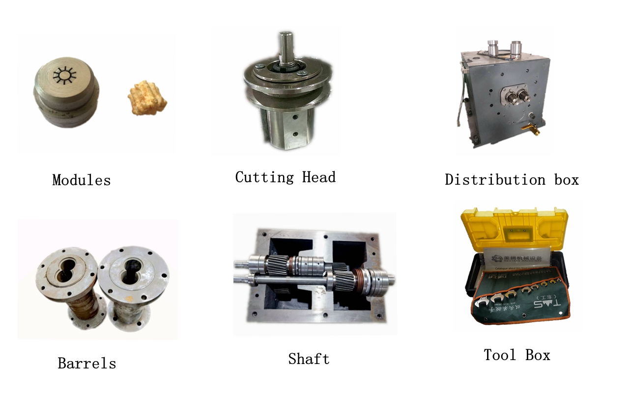 Rice Flour Food Powder Processing Equipment Double Screw Extruder 100kw