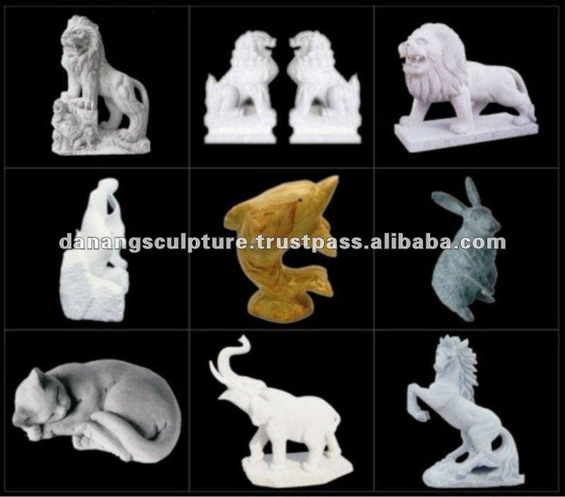 Garden outdoor Sitting dog black marble statue DSF-T129