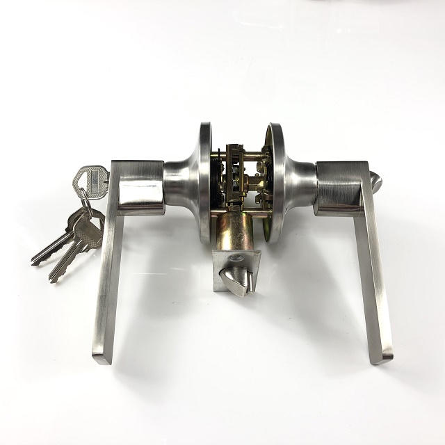 zinc alloy lever lock lever door handle with adjustable door latch