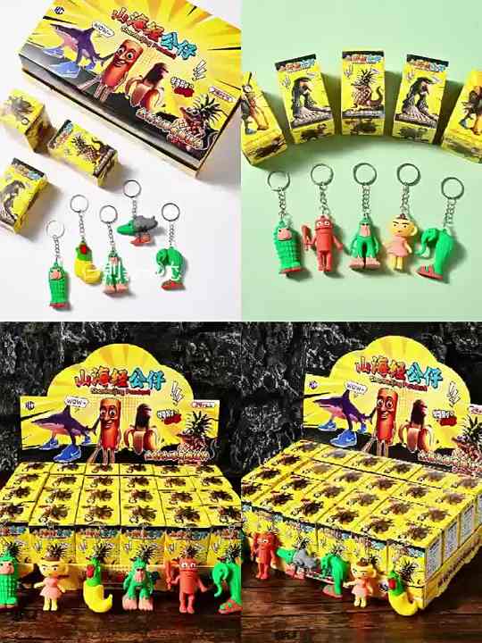 Blind Box Italian Brainrot AI Animals Keychain - 3D Doll Gift for
