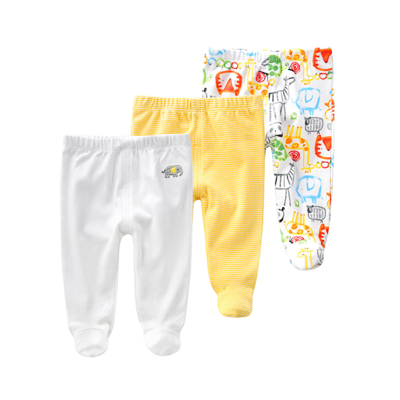Mikatale детские штаны из 100% хлопка мягкие и удобные леггинсы брюки для новорожденных 3 шт. в упаковке