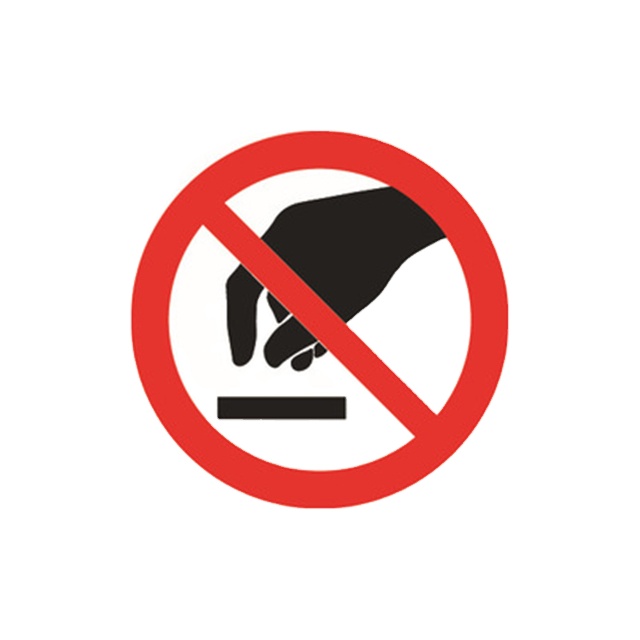 Safety sign adhesive sticker for reminder sticker