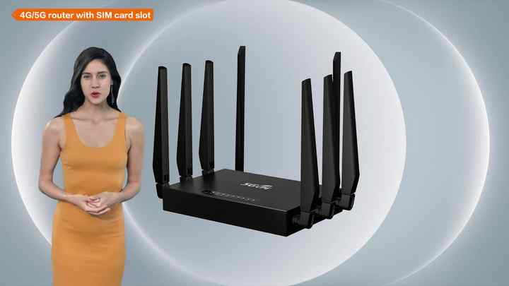 5G Gigabit Dualband Router with SIM Card Slot & 8 Antennas