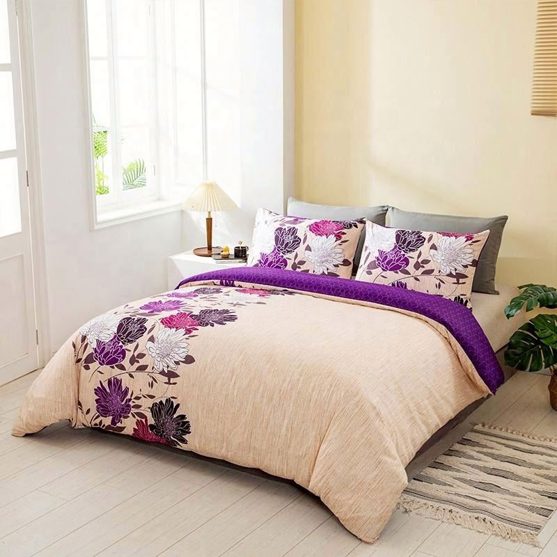 Набор постельного белья из 100% натурального хлопка и сатина с 3D принтом King Double Size