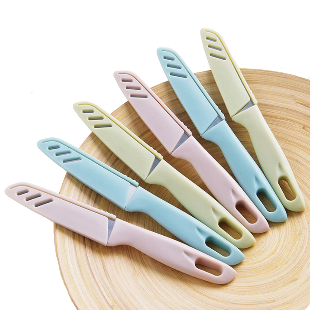 Лидер продаж, бытовой кухонный нож из нержавеющей стали LG042 для фруктов, портативный полипропиленовый нож для чистки овощей и фруктов