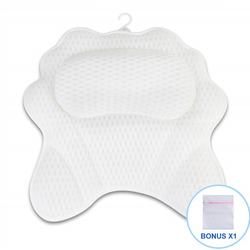 New Luxury Bath Pillow 4D Air Mesh Technology, Bath Cushion for Neck, Head, Shoulder and Back Support,